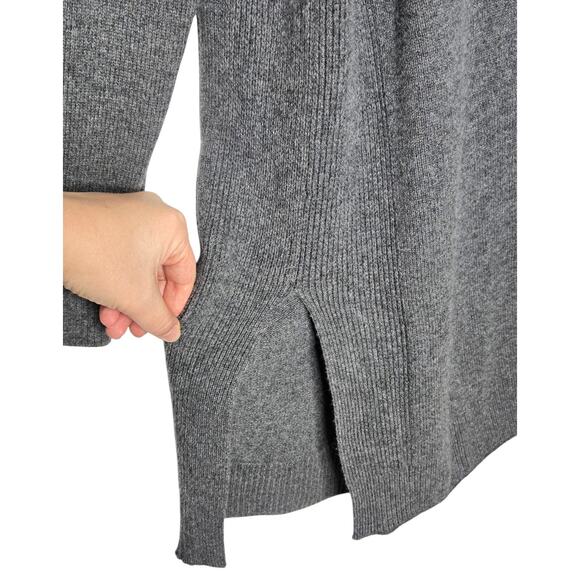 Athleta Gray Spirit Wool Cashmere Wrap Open Front Mid-Length Cardigan XS - Picture 7 of 9